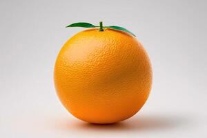 detailopname een vers geheel oranje citrus fruit isoleren. ai gegenereerd foto