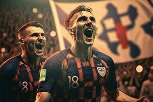 Kroatië voetbal team winnend wereld kop illustratie foto