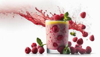 framboos smoothie Product schot met generatief ai foto