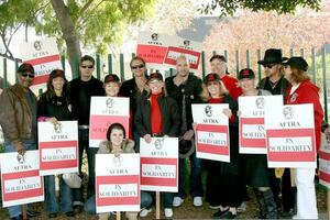 zeep acteurs zeep opera achteraf acteurs ondersteuning schrijvers gilde van Amerika staking cbs televisie stad december 17 2007 los angeles ca 2007 kathy hutjes hutjes foto