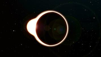 zon zonne- verduistering de maan in ruimte achtergrond foto