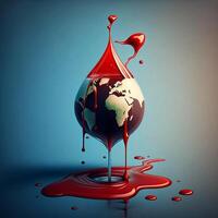 wereld bloed schenker dag creatief achtergrond bloed bijdrage foto ai gegenereerd