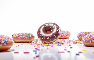 ai generatief. smakelijk donuts. nationaal donuts dag. foto