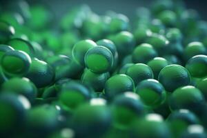 kleurrijk 3d illustratie beeltenis de chemisch werkwijze van zetmeel synthese in planten ai gegenereerd foto