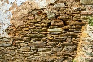 oude middeleeuws steen muur structuur achtergrond. foto