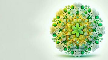 geïsoleerd mooi bloemen mandala patroon. 3d veroorzaken. foto