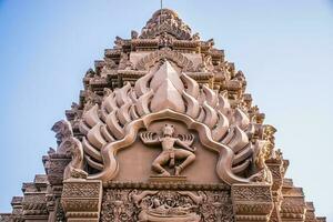 historisch park het is de architectuur van de voormalig Khmer rijk met de oude steen foto