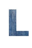 lettertype jeans witte achtergrond foto