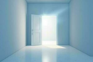 blauw kamer deur Ingang. genereren ai foto