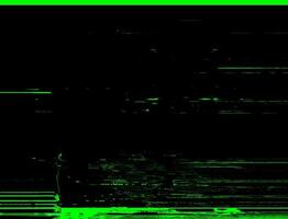 donker en dynamisch groen glitch effect ontwerp Aan zwart achtergrond voor een futuristische kijken foto