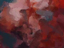hand- getrokken borstel beroertes abstract olie schilderij Aan canvas rood foto