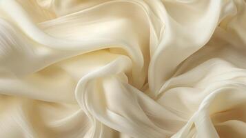 een gedetailleerd detailopname van een zuiver wit kleding stof textuur. generatief ai foto