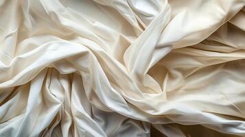 een wit getextureerde kleding stof in detailopname. generatief ai foto