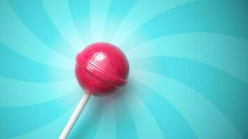 roze en blauw lolly geïsoleerd Aan wit achtergrond. 3d renderen foto