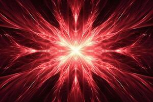 lazer licht fractals, rood en wit. ai generatief foto