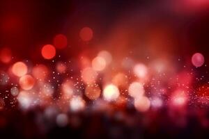 een wazig wit licht, rood licht abstract achtergrond met bokeh gloed, illustratie. ai generatief foto