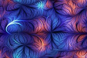 fractal kunst, licht, koel kleuren, ai generatief foto