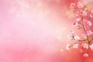 licht roze achtergrond papier structuur klein bloemblad bloem schilderij in waterverf stijl. ai generatief foto