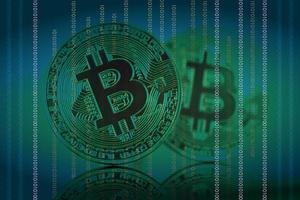 cryptocurrency munt, digitale valuta geld achtergrond foto