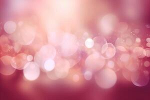 een wazig wit licht, roze licht abstract achtergrond met bokeh gloed, illustratie, ai generatief foto