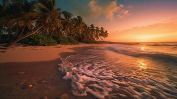 een verbluffend realistisch strand tafereel. ai generatief foto