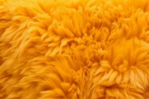 heel peri oranje kleur schapen vacht schapenvacht tapijt achtergrond wol textuur. ai generatief foto