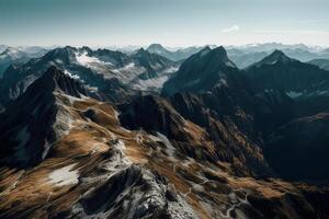 antenne schot van mooi Zwitsers Alpen. ai generatief foto