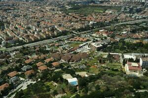 arial visie van Istanbul Aziatisch kant stedelijk gebouw blokken foto