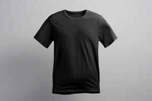 zwart t overhemd voor uw ontwerpen model, ai gegenereerd foto
