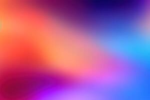 abstract achtergrond met blauw, Purper en roze helling en wazig lichten.ai gegenereerd foto
