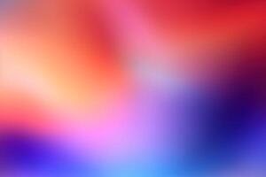 abstract achtergrond met blauw, Purper en roze helling en wazig lichten.ai gegenereerd foto