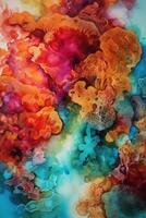 kleurrijk abstract koraal rif ai generatief foto