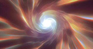 abstract energie geel tunnel gedraaid kolken van kosmisch hyperspace magisch helder gloeiend futuristische hi-tech met vervagen en snelheid effect achtergrond foto