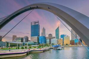 Perth downtown stad horizon stadsgezicht van Australië foto