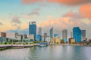 Perth downtown stad horizon stadsgezicht van Australië foto