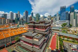 Boeddha tand relikwie tempel Bij Chinatown Singapore foto