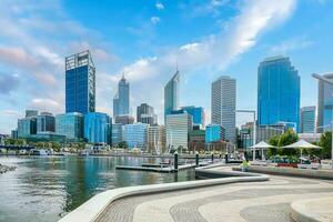 Perth downtown stad horizon stadsgezicht van Australië foto