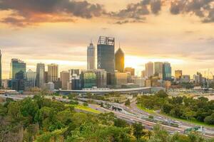 Perth downtown stad horizon stadsgezicht van Australië foto