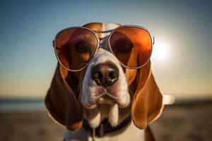 schattig brak vervelend zonnebril gemaakt met generatief ai foto