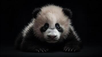 de onweerstaanbaar schattigheid van een baby panda foto