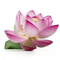 lotus bloem geïsoleerd Aan wit achtergrond, genereren ai foto