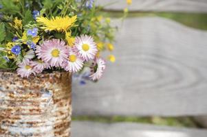 cottagecore wilde bloemen boeket rustieke bellis bloei vergeet me niet foto