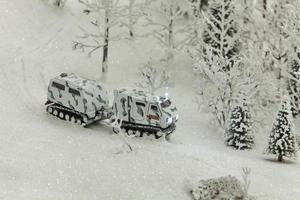 winter militaire camouflage off-road voertuig foto