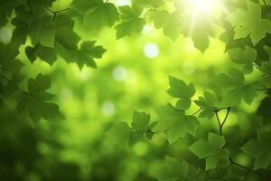 milieu aarde dag in natuurlijk groen bladeren en planten gebruikt net zo voorjaar achtergrond Hoes bladzijde groen milieu ecologie behang, concept eco aarde dag. besparing de omgeving, genereren ai foto
