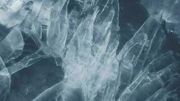 bevroren ijs structuur achtergrond behang afgezwakt, genereren ai foto