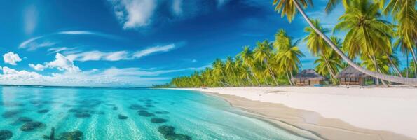 tropisch eiland behang. illustratie ai generatief foto