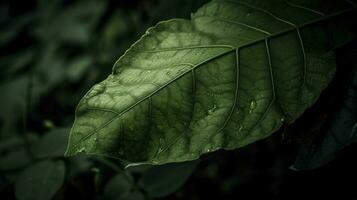 aarde dag en wereld milieu dag, lente, mooi natuurlijk vers groen blad, ontspanning natuur concept, genereren ai foto