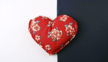 hart vorm, mooi kleurrijk Valentijn dag hart , genereren ai foto