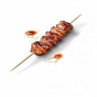 yakitori is een typisch saté van Japan welke over het algemeen toepassingen kip. ai gegenereerd. foto