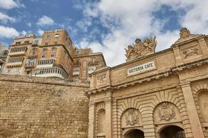 de victoria gate in la valletta, de hoofdstad van malta foto